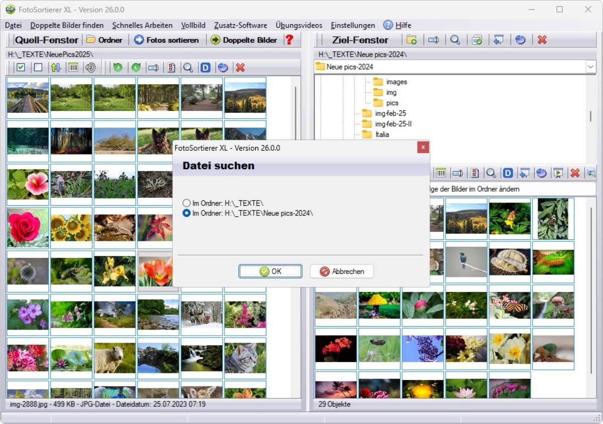 Programm zum Sortieren von Fotos